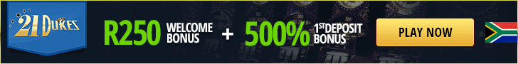 R250 Sign Up Bonus for
South African Players