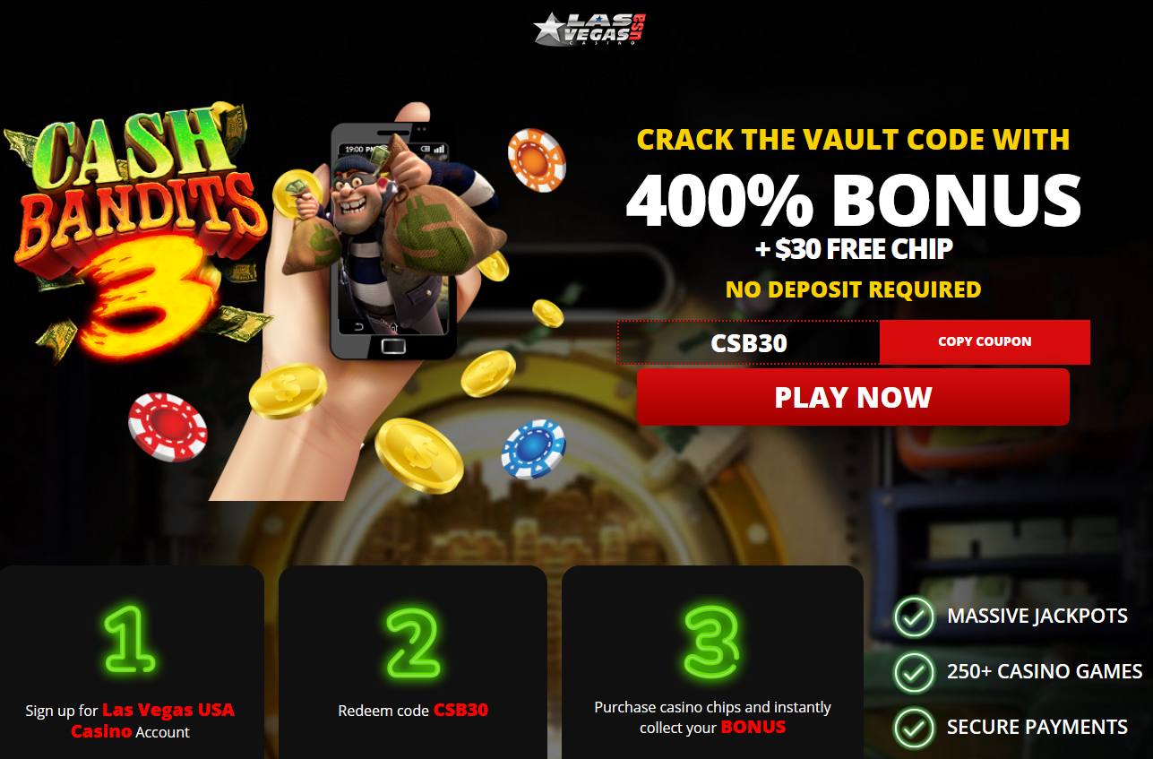 400% WELCOME
                                                  BONUS + $30 FREE CHIP